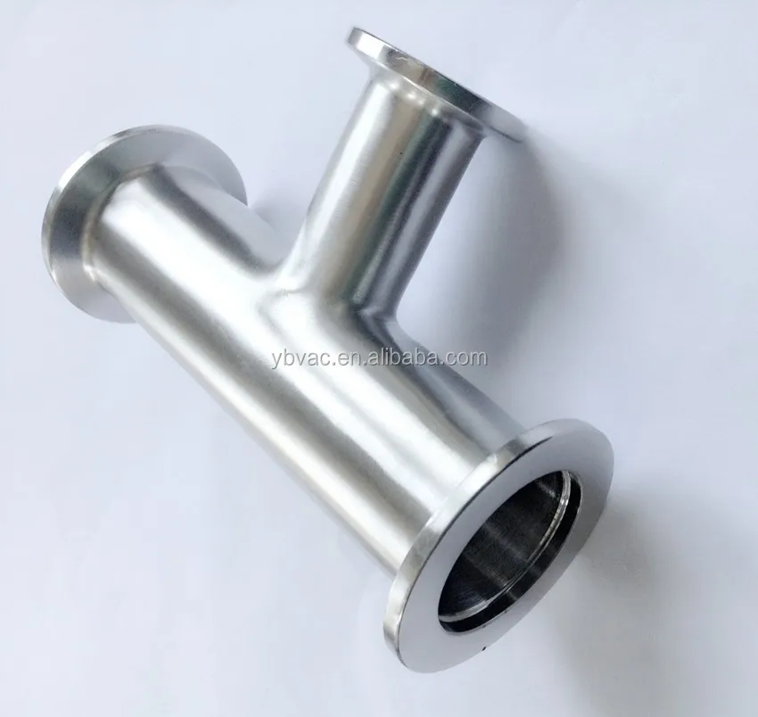 KF reducing tees with vacuum flange KF40 SS304