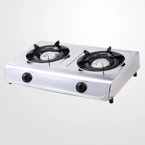 Stainless Steel  Top Double Burner Gas cooker