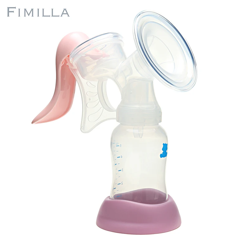 Baby Feeding Supplies Manual Silicone Breast Pump for Breastfeeding with Bottle