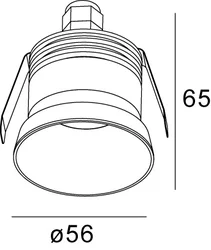 Commercial IP65 1w/3w/7w waterproof ceiling  downlight dimmable led recessed spot light