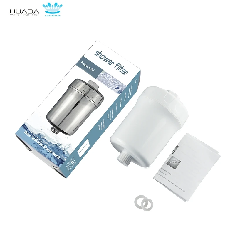 5 Stage Activated Carbon Universal Shower Water Filter Plastic Ionizer for Household and Hotel Use Removes Chlorine