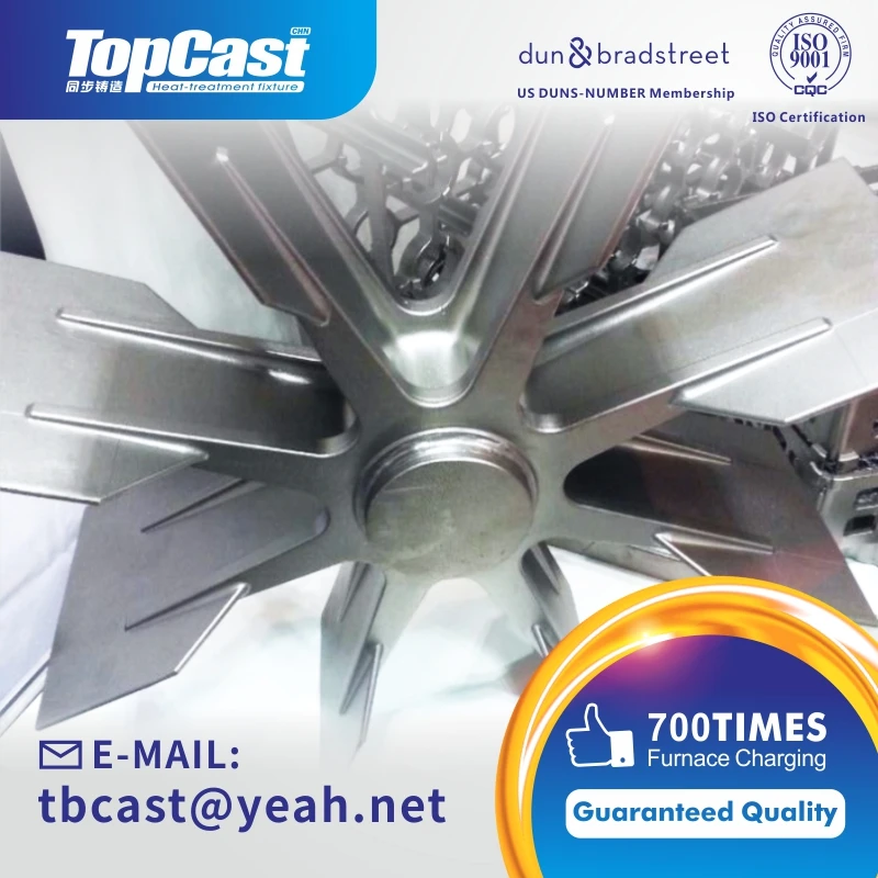 Heat treatment furnace impellers for fans 310s precision casting