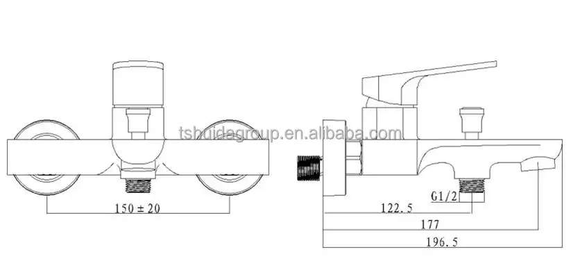 HUIDA cheap price chinese wall mounted bath bathtub shower mixers and taps faucet