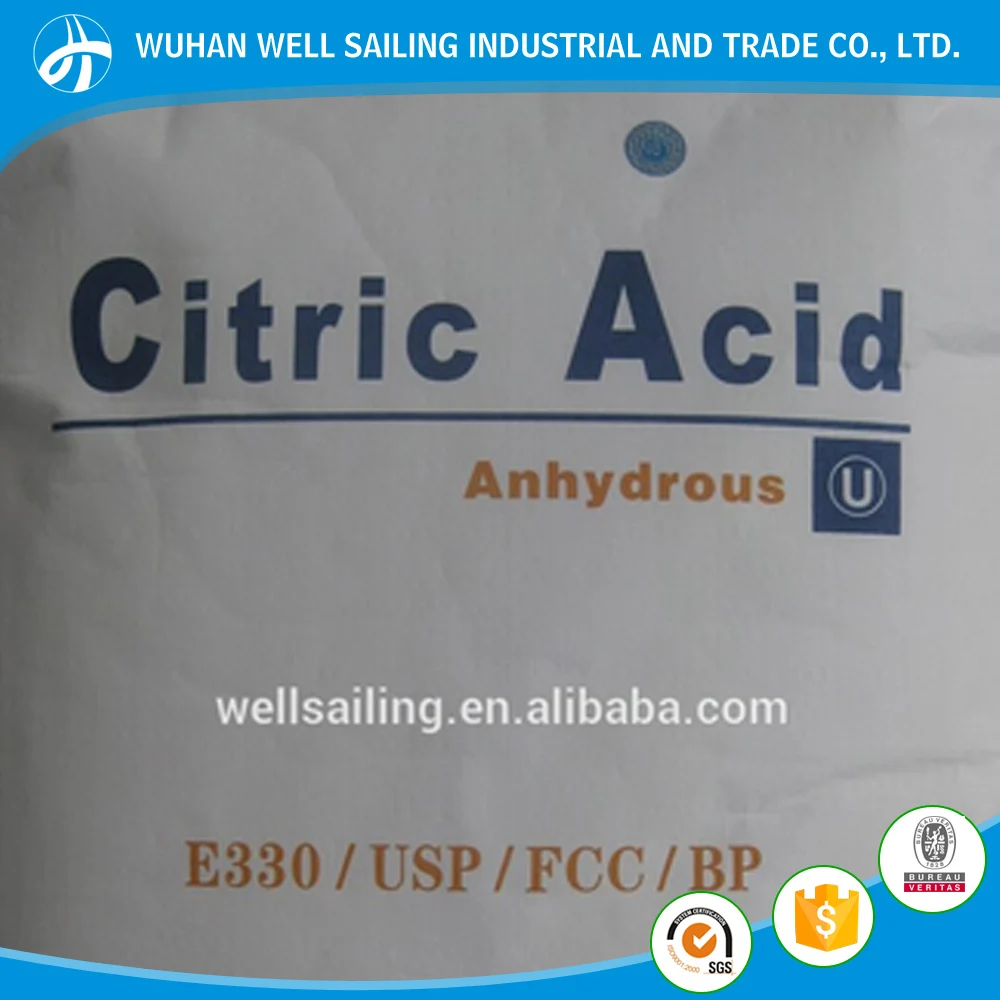 Оптовая продажа, Высококачественная пищевая лимонная кислота безводная