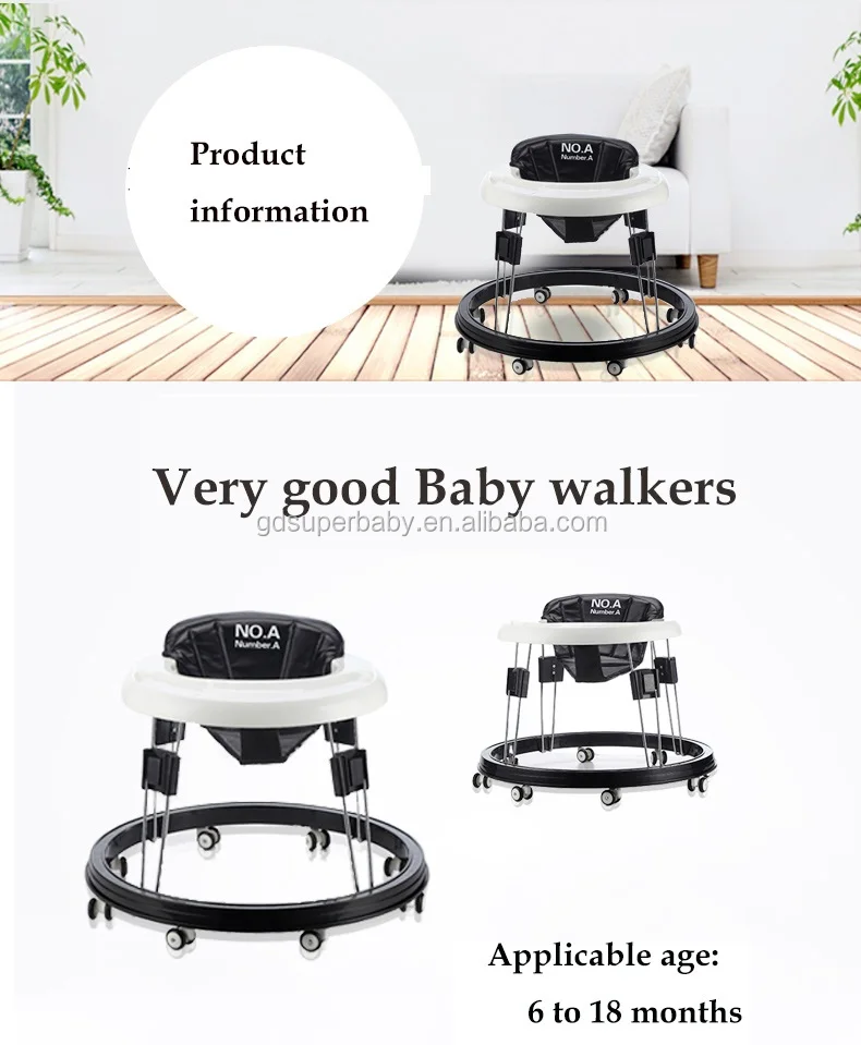 Baby walker car Pu cushion babywalker 6 / 7-18 months children anti-rollover car multi-function push can take baby wakler