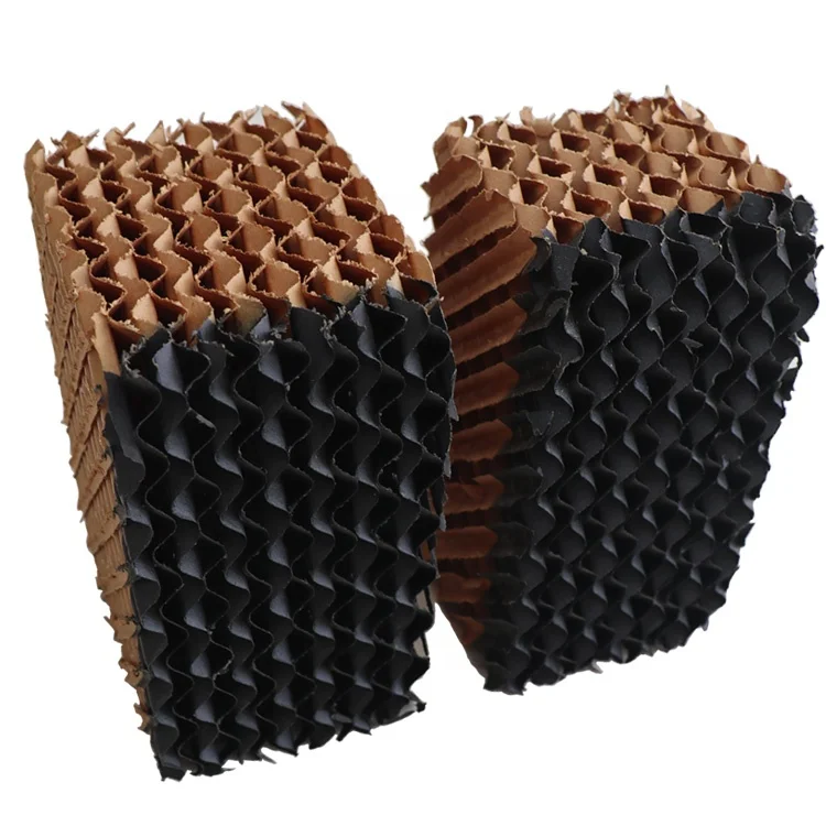 Wet curtain evaporative cooling pad for poultry farm