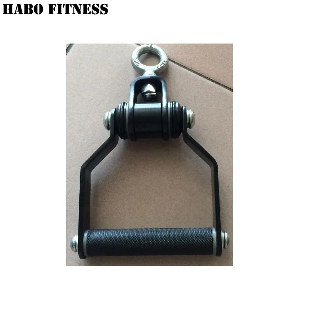 Deluxe Rotating Solid Stirrup Handle Weight Lifting Cable handle lat pulldown