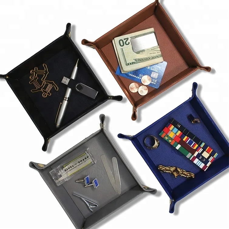 Высококачественный лоток-органайзер для бижутерии из искусственной кожи