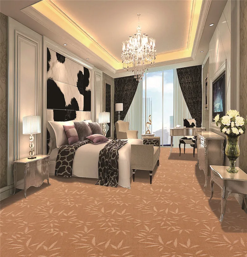 Cut loop jacquard room carpet flooring Polypropylene PP Tufted Carpet Rolls Zhu Hai living room hotel wall to wall carpet