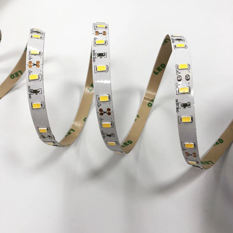 
LED Flex strip light SMD5630 12V 60led per meter 10mm PCB led flexible light for cabinet light 