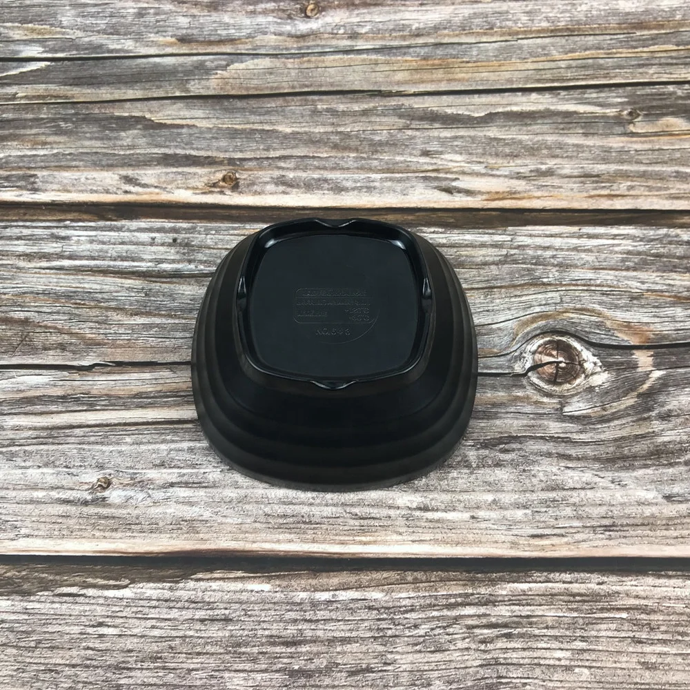 Melamine black snack bowls