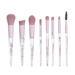 Quality Certification Christmas Suit Series 8pcs Micro Crystal Synthetic Smoky Acrylic Handle Makeup Brush Set