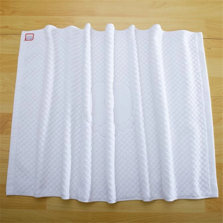 
cute high quality custom size 100% cotton white bath mat floor foot towel for hotel bathroom 