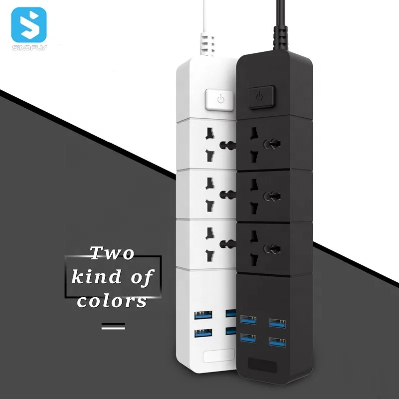 
Amazon hot sale power socket with 4 USB ports charging station extension socket 