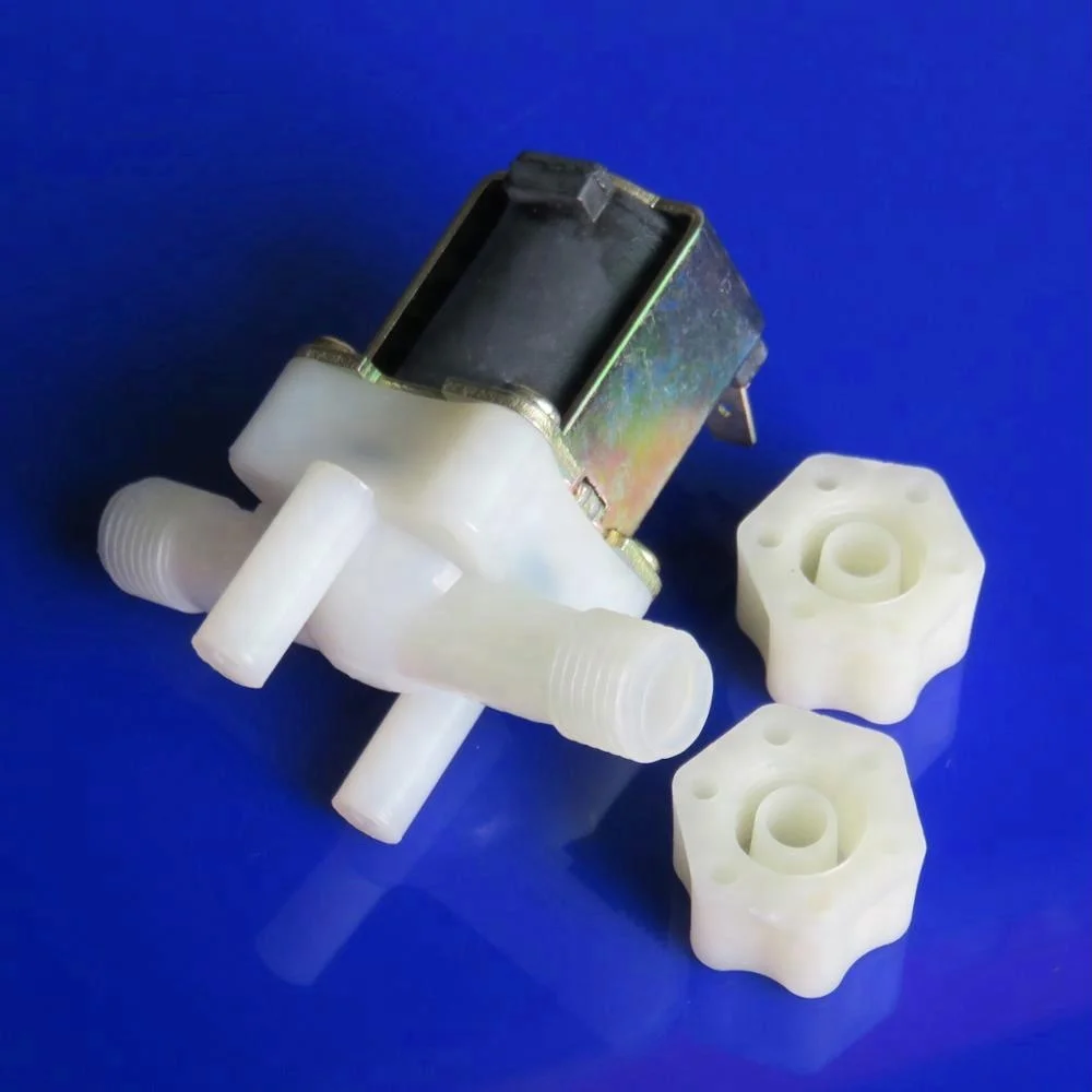 FPDJ-05 Water Electric Solenoid Valve Water Inlet Flow Switch Valve 1/4' DC 12V Normally Closed for Water DispenseR