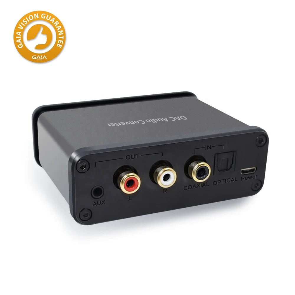 DAC Optical Coaxial Digital to Analog Audio converter with headphone amplifier