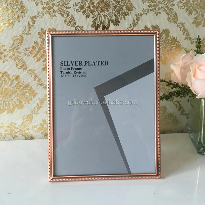 Chinese wholesale brass copper golden Plastic picture photo frame