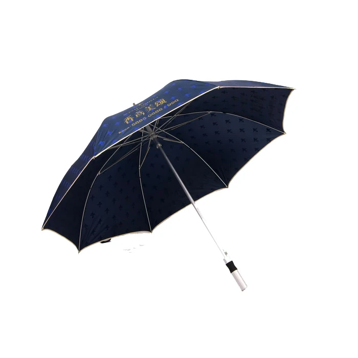 Double Layer Golf Umbrella With Mesh / Wind Resist Golf Umbrella With Golf Club Handle
