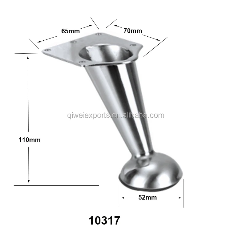 Zinc Alloy fastigiate metal cabinet furniture sofa legs