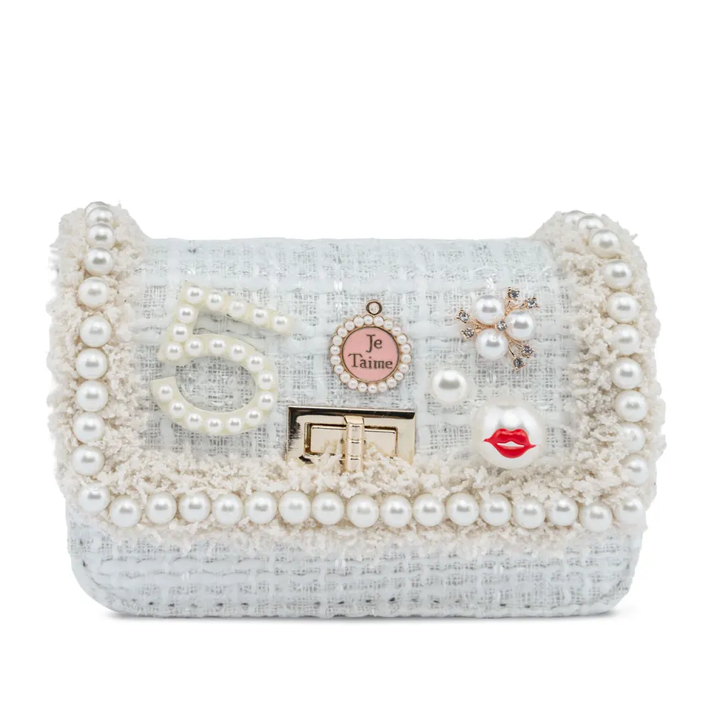 
Lovely Long chain Shoulder Strap Little Girls Purse Kids Tweed Bag Handbags 