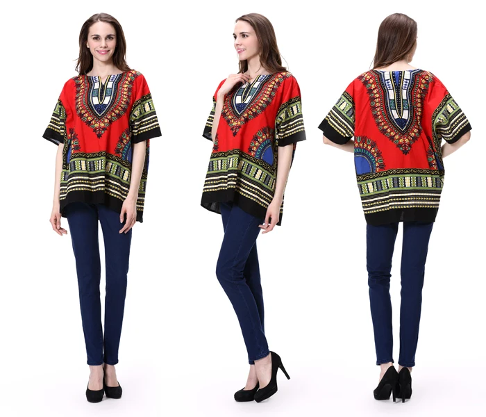 100% Cotton Ladies Custom Dashiki Shirt Wholesale China