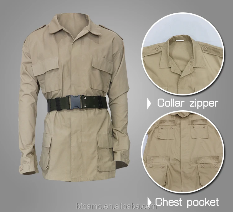 Khaki BDU Uniform Tactical Uniform