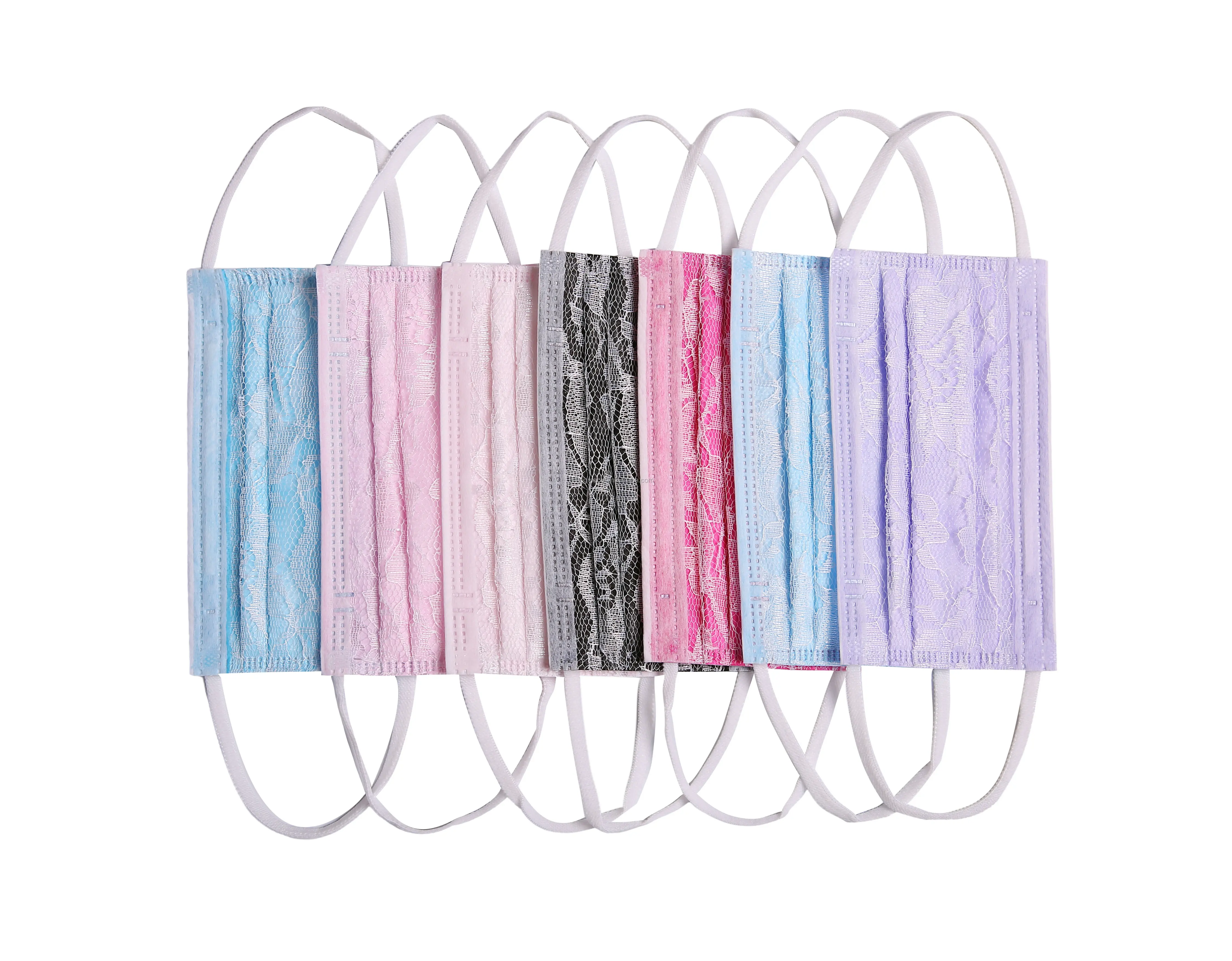 
 Нейлоновая кружевная модная Антибактериальная 3-слойная одноразовая маска для рта Фабричный респиратор для взрослых против птичьего гриппа  