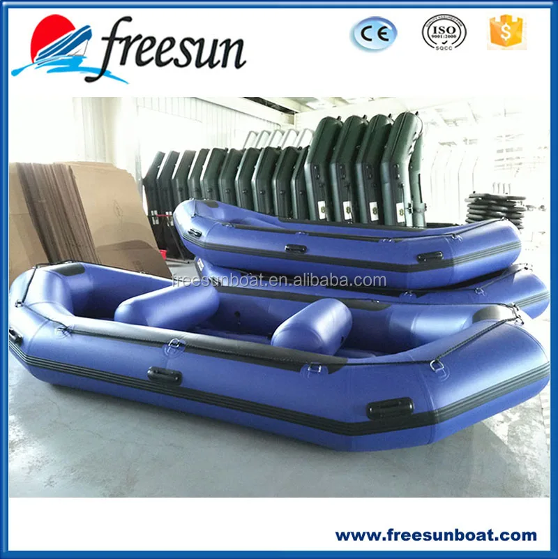 Waterplay Craft FREESUN Manufacturer wholesale 5678 persons Blue Inflatable Raft Motor Boats rescue rafting rowing drifting boat