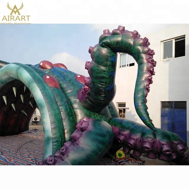 Halloween party tent decoration inflatable octopus tunnel tent