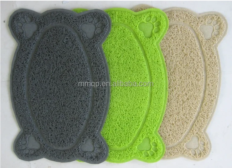 Easy to Clean coil Cute PVC Cat litter catcher mat