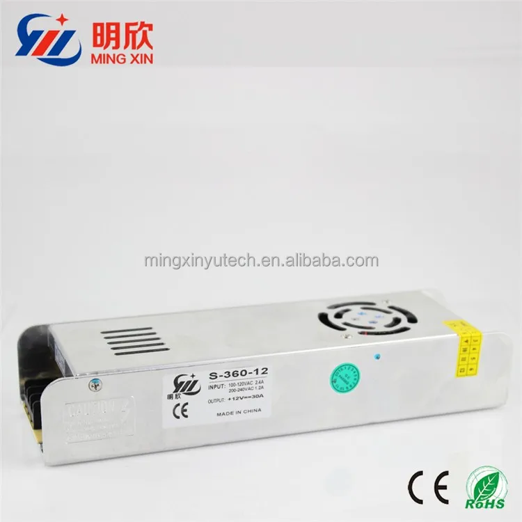 12v 30a slim case power supply, 12v 30a led driver 12v 24v 60w 100w 150w 200w 250w 360w 400w strip shape power supply slim case