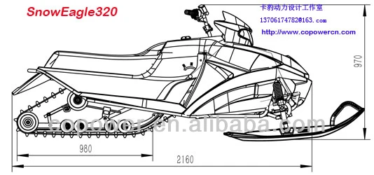 новый 320cc китайский снегоход( сразу
