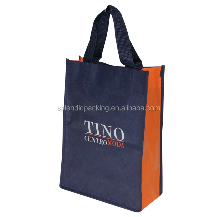 China Ali baba Promotional Printed tote Wine Custom Logo Biodegradable Garment Packing Shopping Non Woven Bags For Packaging
