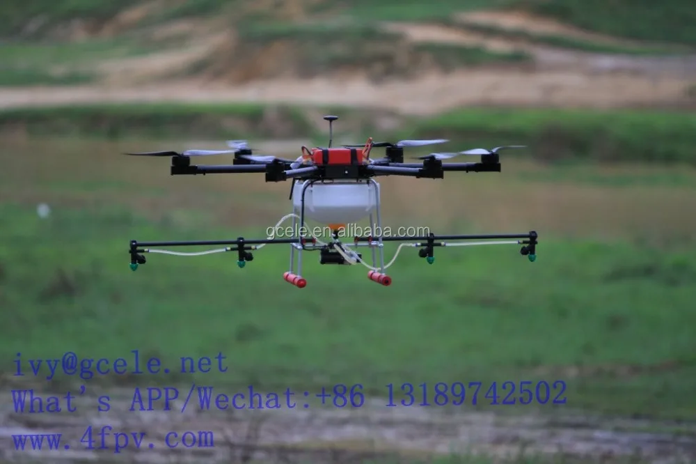 Professional 10L 6 rotor UAV heavy load Crop Sprayer,agriculture machinery drone,RC Helicotper drones with GPS HD Camera