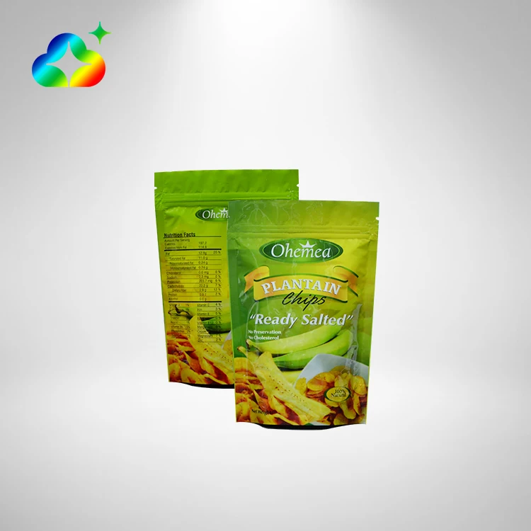 Custom Logo Printed Resealable Ziplock Aluminum Foil Mylar Stand Up Pouch Bags For Food Snack