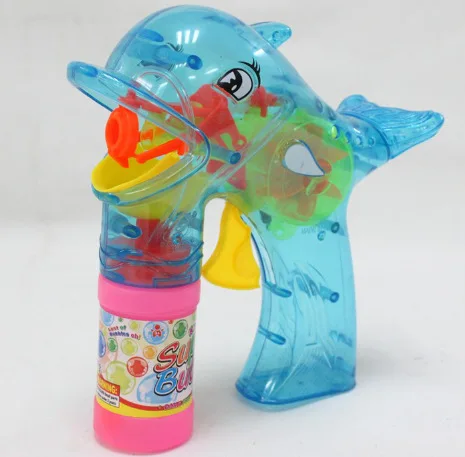 
Automatic bubble maker gun with light electric dolphins bubble gun 