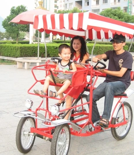 manufacturer  DELUXE 2ADULTS  SURREY BIKE WITH LED LIGHT AND FRONT BABY SEAT