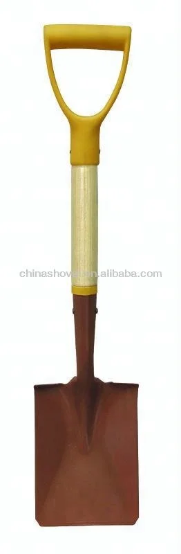 Mini shovel with wooden handle