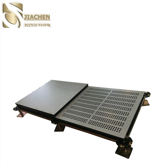 perforated raised access floor with no foaming filler