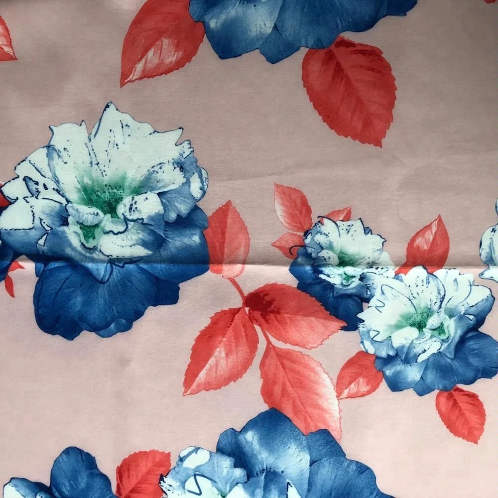 China suppliers new design 95 polyester 5 spandex paper print knit scuba crepe fabric