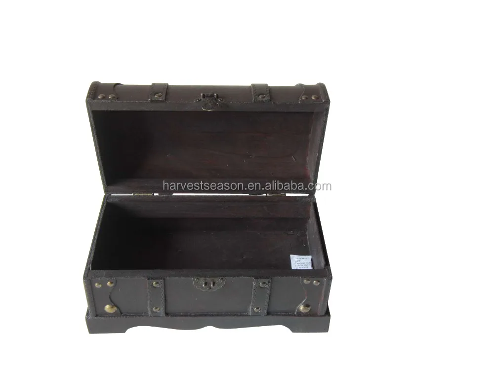 2022    wholesale  lovely vintage wooden treasure chest box