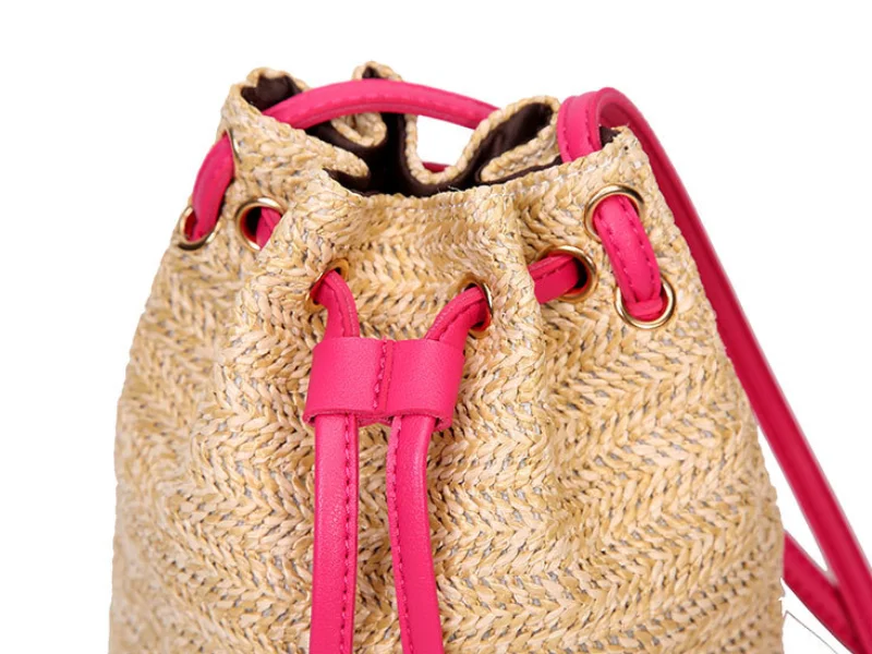 Beach woven round rattan bag indonesia basket straw bag