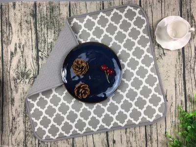 Chinese Manufacturer Selling Custom Superfine Fiber 100% Microfiber Printing Absorption Kitchen Mat