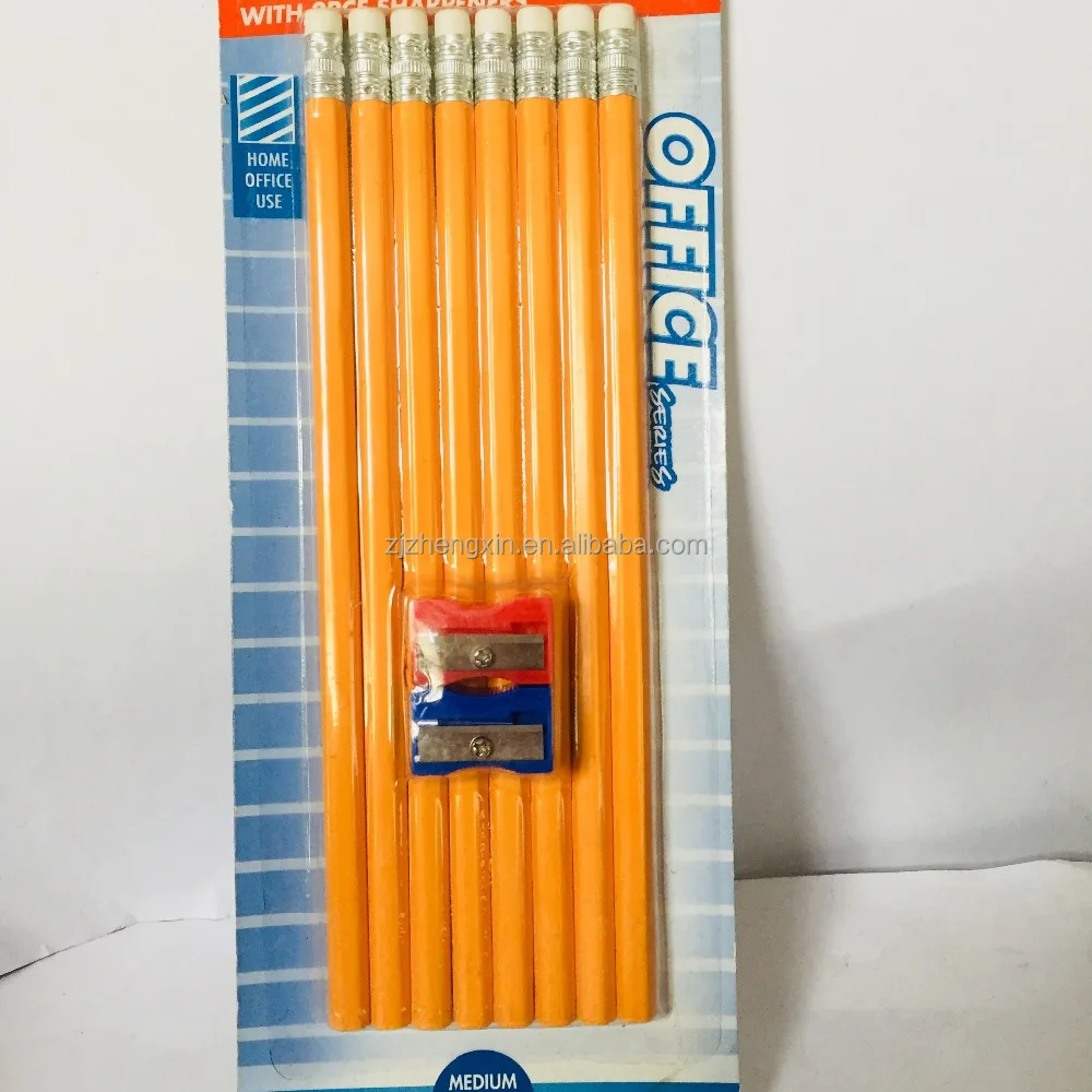 wooden HB pencil with erser blister  office school stationery gift  set pencil set