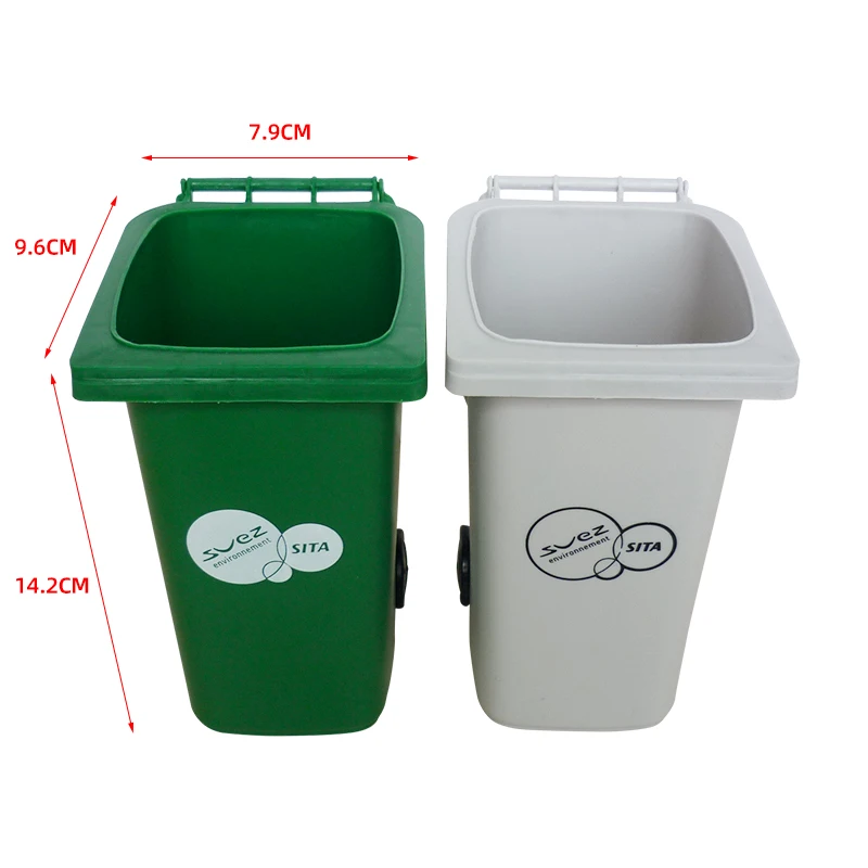 Plastic Mini Recycled wheelie bin desk tidy