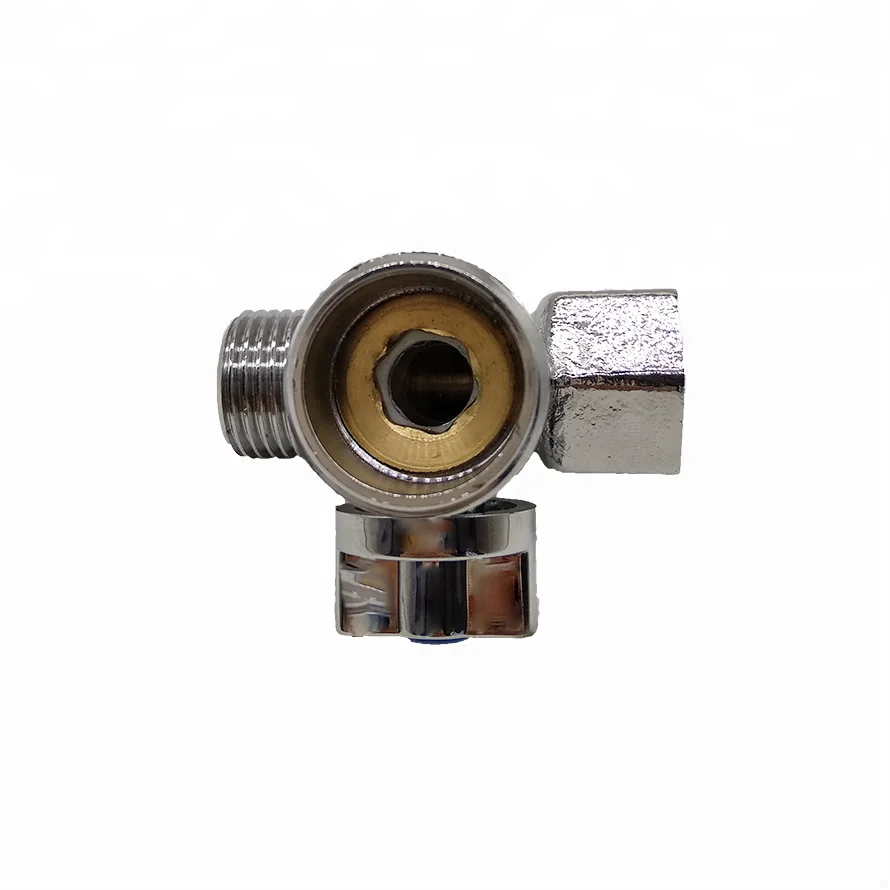 
2018 new product ORIENT High quality chrome plated 3way washing machine brass angle valve 1/2