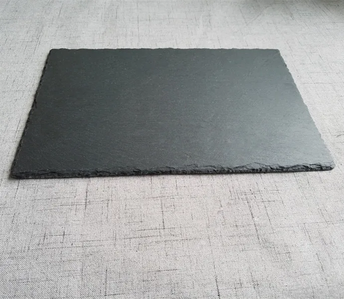 Factory Direct Sales Food Stone slate  cheese board 30 x 20 cm black slate dinner plates