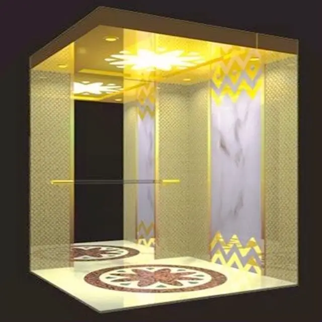 champagne gold colored 304 mirror Stainless Steel Passenger Elevator Door and Jamb