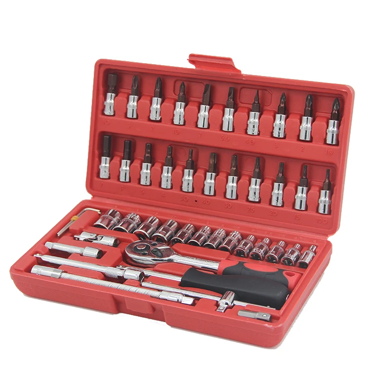 46PCS Automobile Sleeve Set Car Mechanic Tool Set