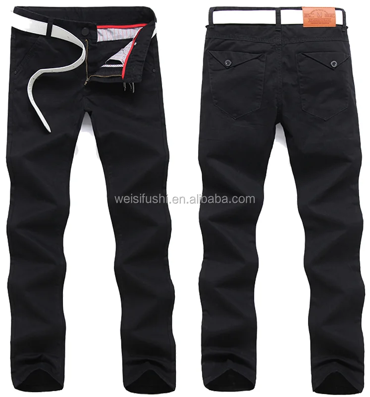 wholesale cheap khaki/green/wine/black/navy man trousers/customize 100% cotton mens long chino pants